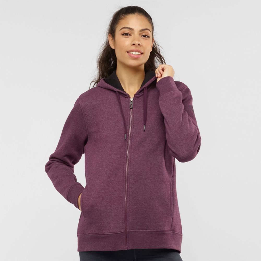 Sudadera Salomon Mujer Burdeos - Salomon Argentina ESSENTIAL WARM SALOMON,140976-MAK